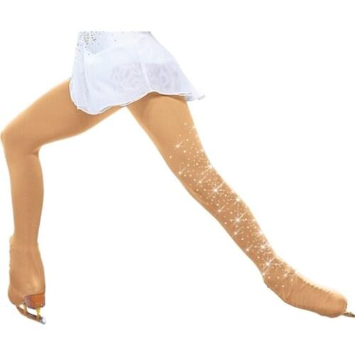Rhinestone Figure Skating Pantyhose Adult Gymnastics Leotard Ice Skating Pants Socks Girls Tights Children Fitness Leggings