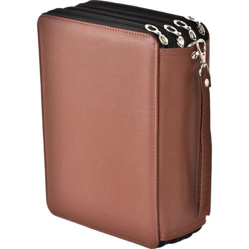 Super Large Capacity Pen Bag Zipper Strap For Prismatic Watercolor Pencils Colored Pencils Organizer School Supplies