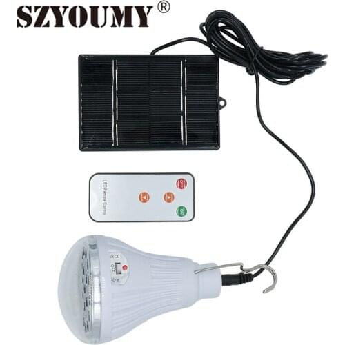 SZYOUMY Super Bright Dimmable 6V 20 LED remote control solar light Outdoor Garden Decoration 1W Solar Panel Solar Lamp