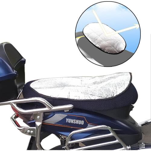 Motorcycle Seat Insulation Pad Scooter E-bike Seat Cover Summer Sun Proof Sun Pad Heat Insulation Cushion Cover
