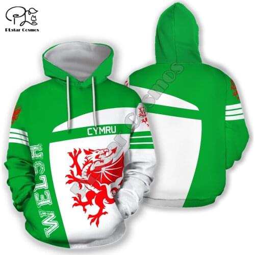 Tessffel Country Emblem Flag Wales Cymru Dragon Tattoo Art NewFashion Tracksuit 3DPrint Men/Women Harajuku Streetwear Hoodies A5