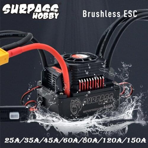 Waterproof 150A 120A 35A 45A 60A 80A ESC Electric Speed Controller Programmer Card for 1/8 1/10 1/12 1/16 1/18 1/14 RC Car Boat