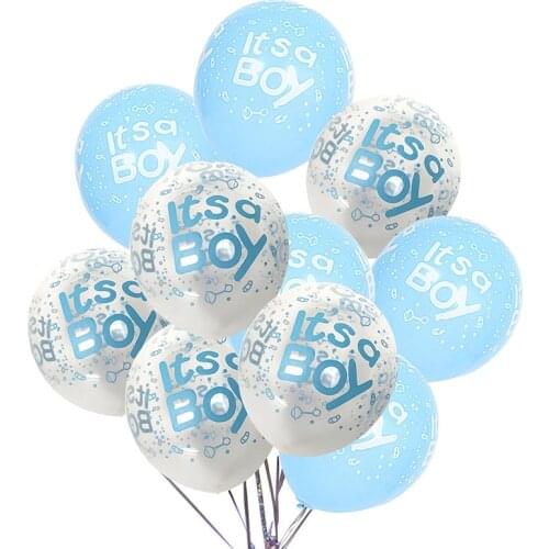 Baby Shower Balloons Its A Boy Its A Girl Balloons Gender Reveal Birthday Party Decorations Helium Ballon 10pcs/lot 12inch