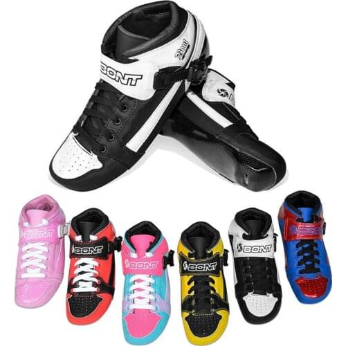100% Original Bont Pursuit 2PT Speed Inline Skates Heatmoldable Carbon Fiber Boot 195mm Disctance Skating Boot Patines Shoes