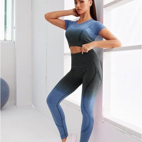 2021 Seamless Yoga Set Zipper Long Sleeve Sport Suit Drawstring High Waist Gym Leggings Workout Clothes For Women Sportswear