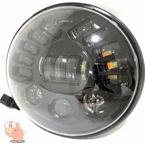 5.75 inch led motorcycle light car headlight 90w high and low beam + DRL low light 3000Lm high light 6000Lm amber white