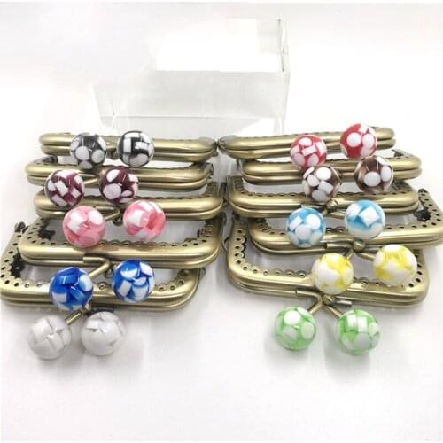 8.5cm straight floral edge women DIY coin bag metal bag candy ball kiss buckle purse frame 10pcs/lot wholesale