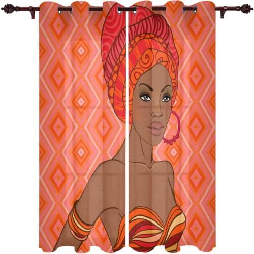 African Women Sexy Valance Curtains For Living Room Study Youth Bedroom Kitchen Outdoor Windows Custom Cotton Linen