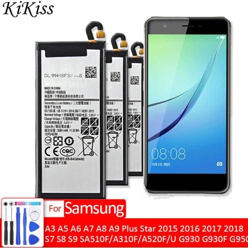 Battery For Samsung Galaxy A3 A5 A7 A8 A9 2015 2016 2017/S7 S8 S9 Edition SM A510F/M A310F/M A520F/U G930 G930F/A G950F G935FD/F