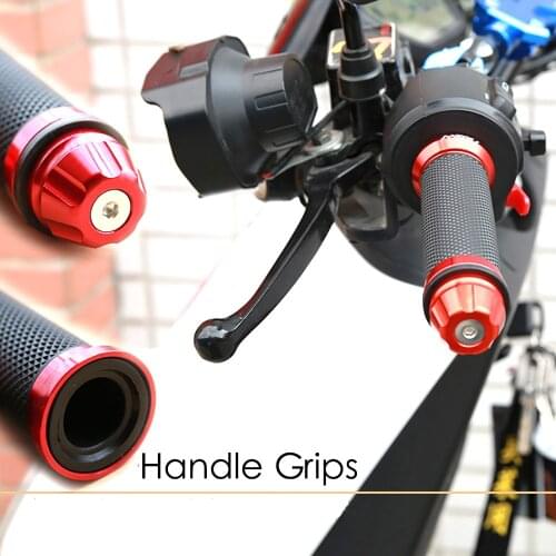 Universal CNC Aluminum Alloy Porous Rubber Carved Motorcycle Handle Grips Handlebar Monster For Dirt Bike Pit Motocross Grip