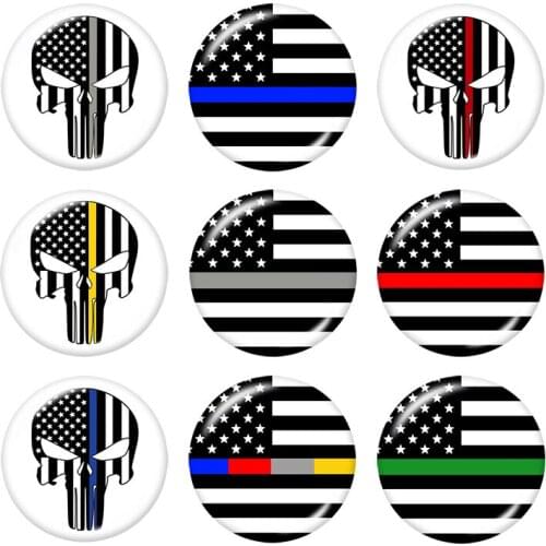 NURSE POLICE Flag 12mm/18mm/20mm/25mm Round photo glass cabochon demo flat back Making findings P5350