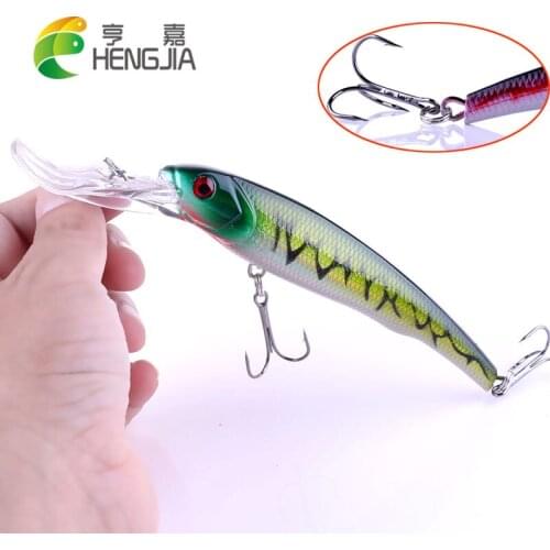 HENGJIA 16.5CM 27.9G 1pc hard plastic diving big minnow fishing lures wobblers artificial crankbaits pesca fishing tackles