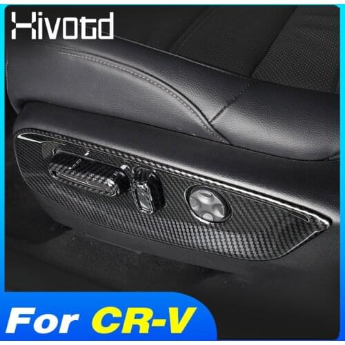 Hivotd Left Right Seat Adjustment Button Cover Auto Styling Trim Sticker Parts Car Accessories For Honda CR-V CRV 2017-2021