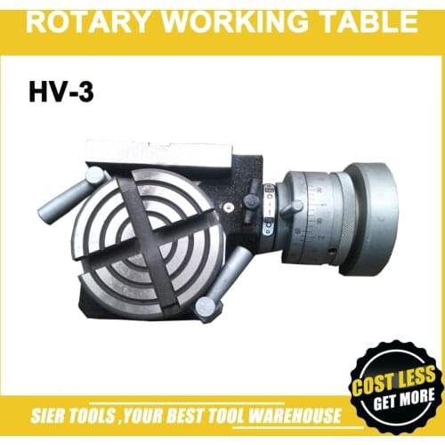 HV-3 Vertical and Horizontal Rotary Table/75mm Mini working table for milling & drilling Machine