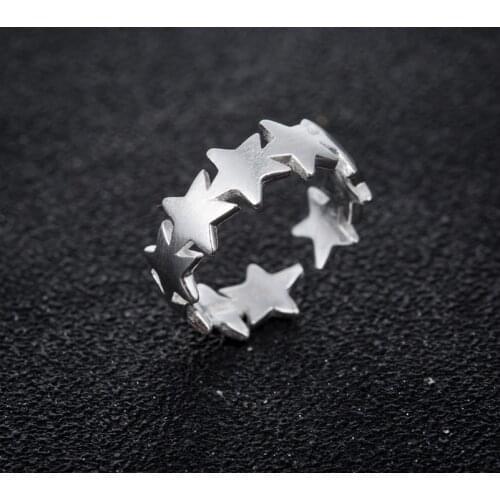 SMJEL New Fashion Tiny Star Trail Stackable Wedding Rings Finger Authentic Jewelry Birthay Gift SYJZ094