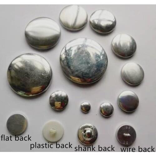 500set Fabric Cloth Covered Button Component DIY Handmade Craft Button Bread Shape Plastic /aluminium shank /flat /wire back