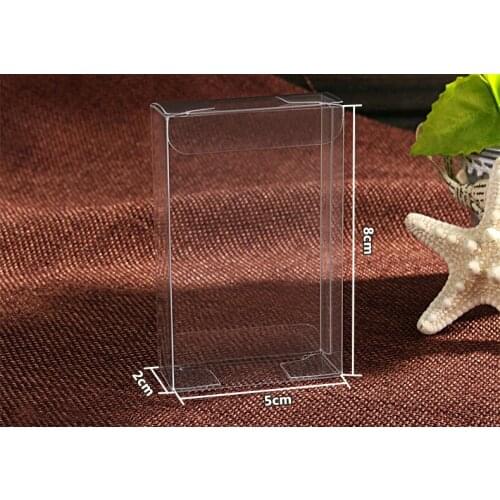 30pcs 2*5*8cm clear plastic pvc box packing boxes for gifts/chocolate/candy/cosmetic/cake/crafts square transparent pvc Box