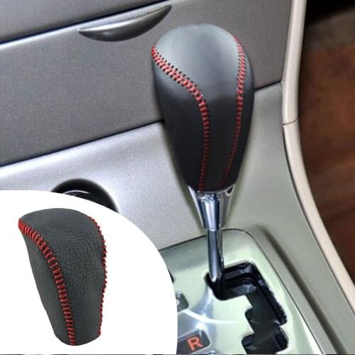 Muchkey Leather Gear Stick Covers For Toyota Yaris 2008- 2012 2013 Vios 2008-2013 Crown 2005-2009 Non-slip Automatic Shifter