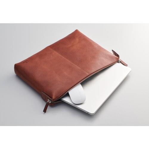 RexOwl Full Grain Leather Relax MacBook Case Bag - Tan - Black - Brown - Patrol Green - Free Express Shipping with DHL