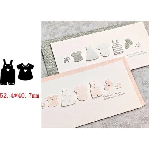 Lovely Baby Short Sleeve Overalls Heart Star Metal Cutting Dies For New DIY Scrapbooking Album New Craft Embossing Cards 2020