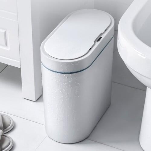 Intelligent Sensor Trash Can Electronic Automatic Waterproof Sensor Rubbish Bin Smart HomeTrash Can For Kitchen Bedroom Bathroom
