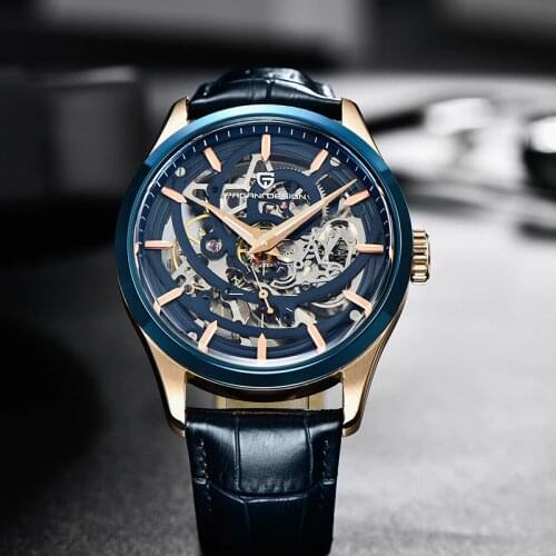 PAGANI DESIGN Mens Watch Top Brand Leather Mens Clock 100M Waterproof Mechanical Fashion Mens Automatic Watch Montre Homme