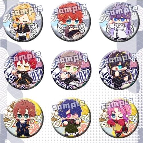 Division Rap Battle Aohitsugi Samatoki Busujima Mason Rio Jinguji Jakurai Bedge Figure Badges Brooch Pin Badge Gifts Kids Toy