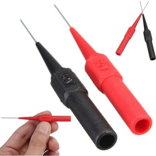 A Pair Of Safe Multimeter Test Probes Insulation Piercing Needle Non-destructive Universal Multimeter Test Probes Red/Black