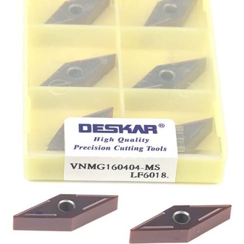 10pcs VNMG160404 MS HS VNMG160408 MS HS LF6018 Carbide Inserts CNC Lathe Tool External Turning Tool,Stainless Steel Turning Tool