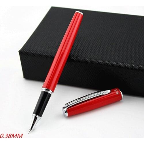 Wing Sung Metal Fountain Pen red EF/M/Bent Nib Multi-color Flannel bag Gift Box select Option Business Ink Pen