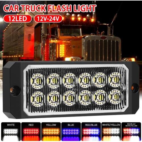 High Quality 12 LED Car Strobe Light Emergency Lamp 18-Flash Model Drop Shipping