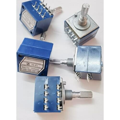 Fever class high accuracy duplex volume potentiometer, RH2702-100KA resistance step type, exponential type