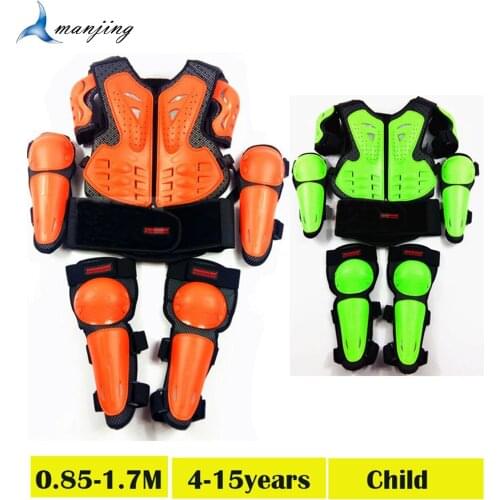 0.85-1.7M Child Youth Latka Boys Girls Motocross Cycling Balance Bike Body Armor Scooter Riding Skate Knee Elbow Guard Waistcoat