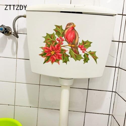 ZTTZDY 25.6×18.9CM Bird Cartoon Home Decoration Childrens Bedroom Wall Stickers WC Toilet Decals T2-1148
