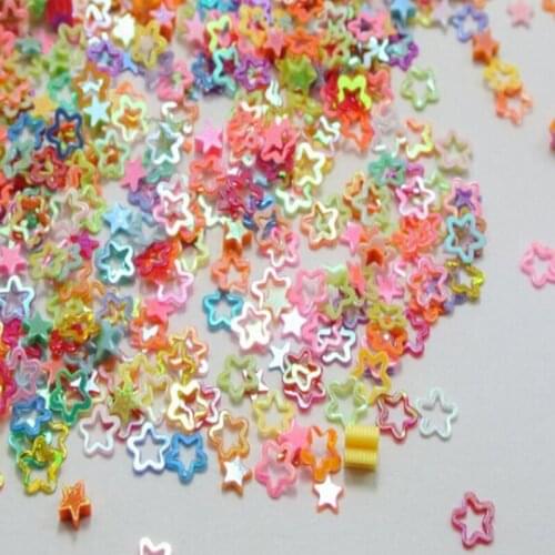 10g 4MM 3D Nail Art Mixed Color Hollow Star Shape Sequins PVC Paillettes DIY Wedding Craft Women Costume Lentejuelas Accessories