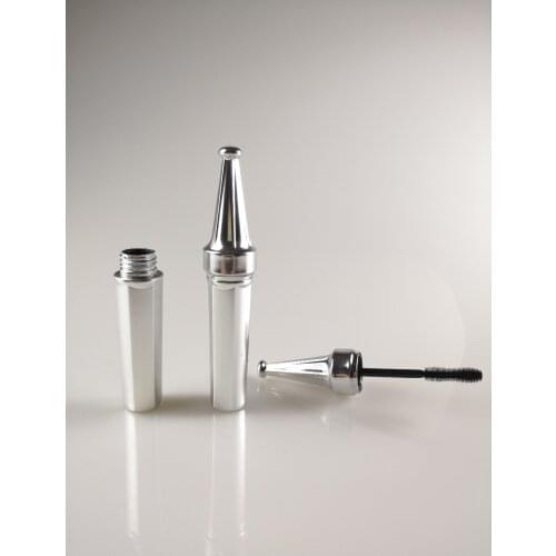 10pcs30pcs50pcs Empty Silver Mascara Tube, High-end Cosmetic Eyelashes Cream Container, Professional Eye Beauty Makeup Tools