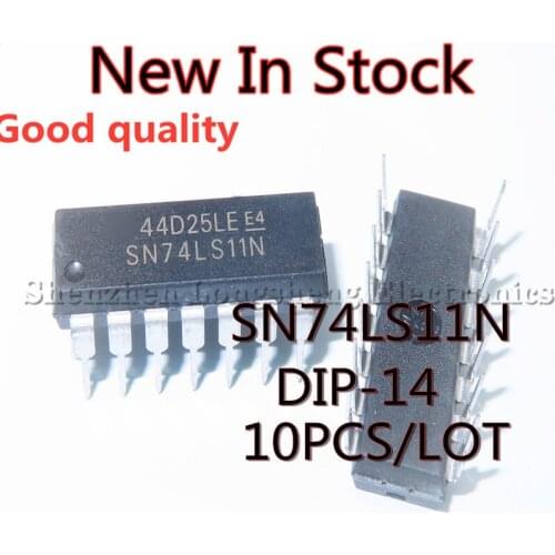 10PCS/LOT NEW SN74LS11N 74LS11 DIP-14 Triple 3-Input Positive-AND Gate Chip