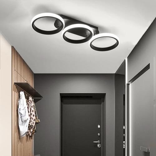3 Circle Rings Ceiling Lights White Led Chandelier Indoor Lighting Fixtures For Bedroom Dining room Kitchen Aisle Hallway Lights