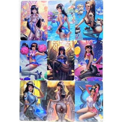 9pcs/set ACG Sexy Toys Hobbies Hobby Collectibles Game Collection Anime Cards