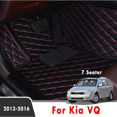 Car Floor Mats For Kia VQ 2016 2015 2014 2013 7 Seater Auto Styling Interiors Accessories Car Protect Custom Waterproof Rugs