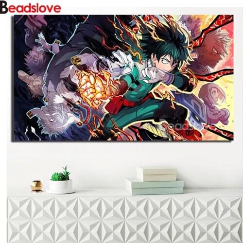 Large diy Diamond Painting cartoon anime heroes Diamond Embroidery Full square round drilling 5d Diamond Mosaic kits for kids