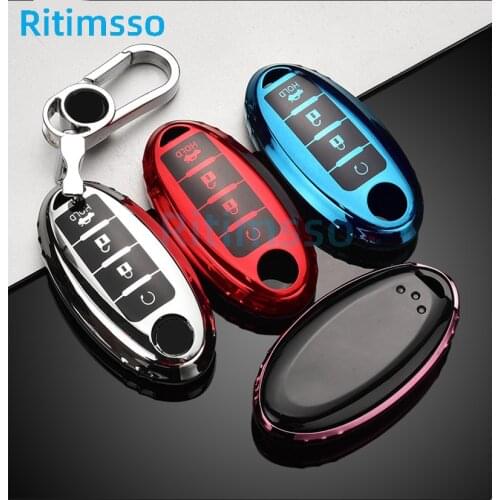 Soft TPU Car Remote Key Case Cover Shell Nissan Qashqai X-Trail T32 T31 Juke J10 J11 Kicks Tiida Pathfinder Note For Infiniti