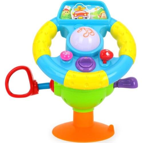 Baby Car Toy Learning Driving Steering Wheel Play Light Sound Music Toddler Gift