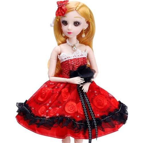 Childrens Gift 36CM BJD Doll Set Gift Box DIY Makeup Dress Up Accessory Girl Play Toys Princess Dolls