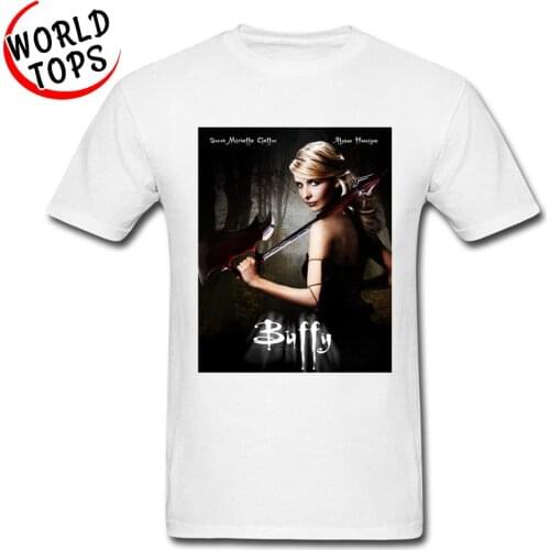 Design Buffy Poster Tops Shirt For Adult High Quality Crewneck 100% Cotton Short Sleeve T Shirt New Coming Design T-shirts