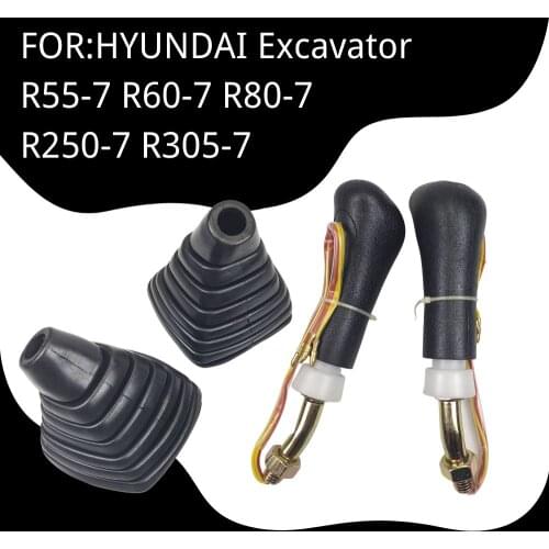For HYUNDAI R55-7 R60-7 R80-7 R250-7 R305-7 Excavator Joystick Handle Cover Dust Cover Excavator Spare Parts Accessories