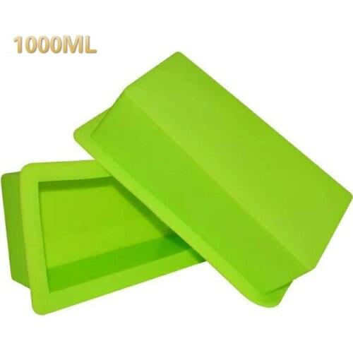 1000ML Soap Mold Rectangle Flexible Silicone Loaf Mould DIY Handmade Soaps Making Tool