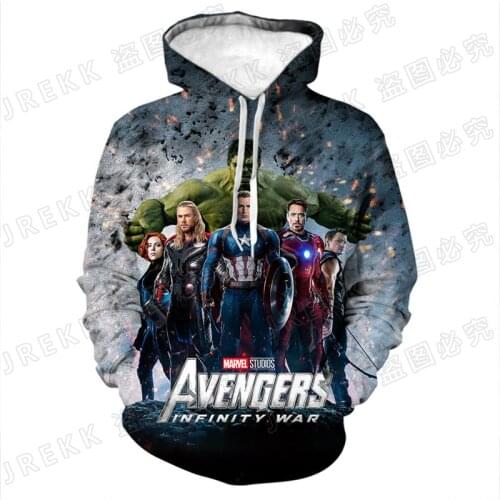 Cool Marvel The Avengers Hoodies Men Women Children Fashion 3D Print Sweatshirts Boy Girl Pullover Streetwear Casual Clothing