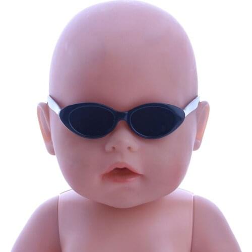 Doll Sunglasses Fashion Black Sunglasses Fit 43 CM Born Doll & 18 Inch American Doll Accessories Best Toy For Generation