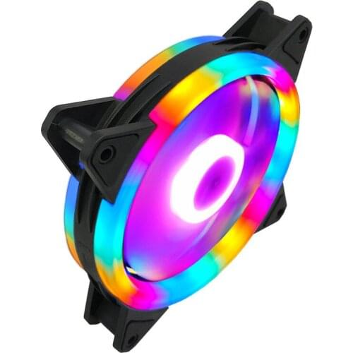 120mm Case fan Computer Cooling Cooler fans 3pin Colorful RGB LED Fan Radiator Heatsink for Computer Diy Fluid Bearing Rgb Fan